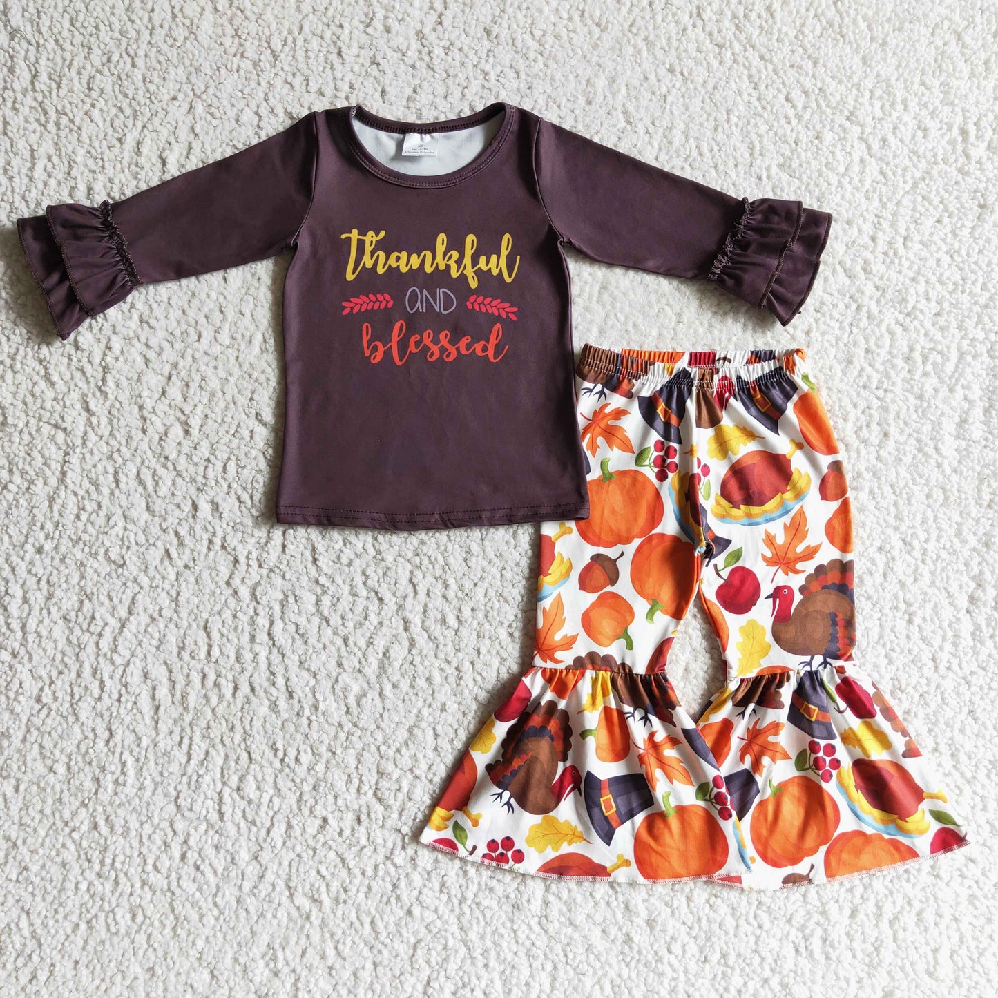 Thankful blessed Tops bell bottoms sets GLP0230