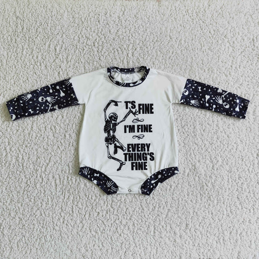 It's fine Halloween Long Sleeve romper LR0123