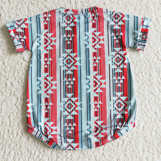 Western Girls short Sleeve romper