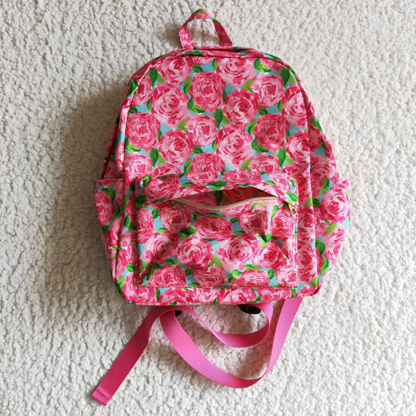 Pink rose school bag