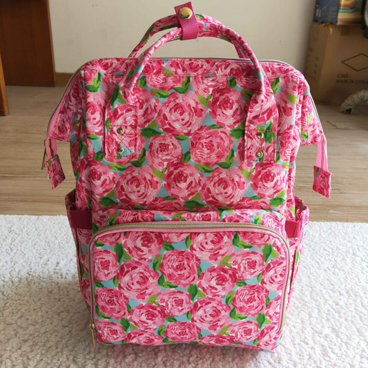 Pink Rose  Backpack