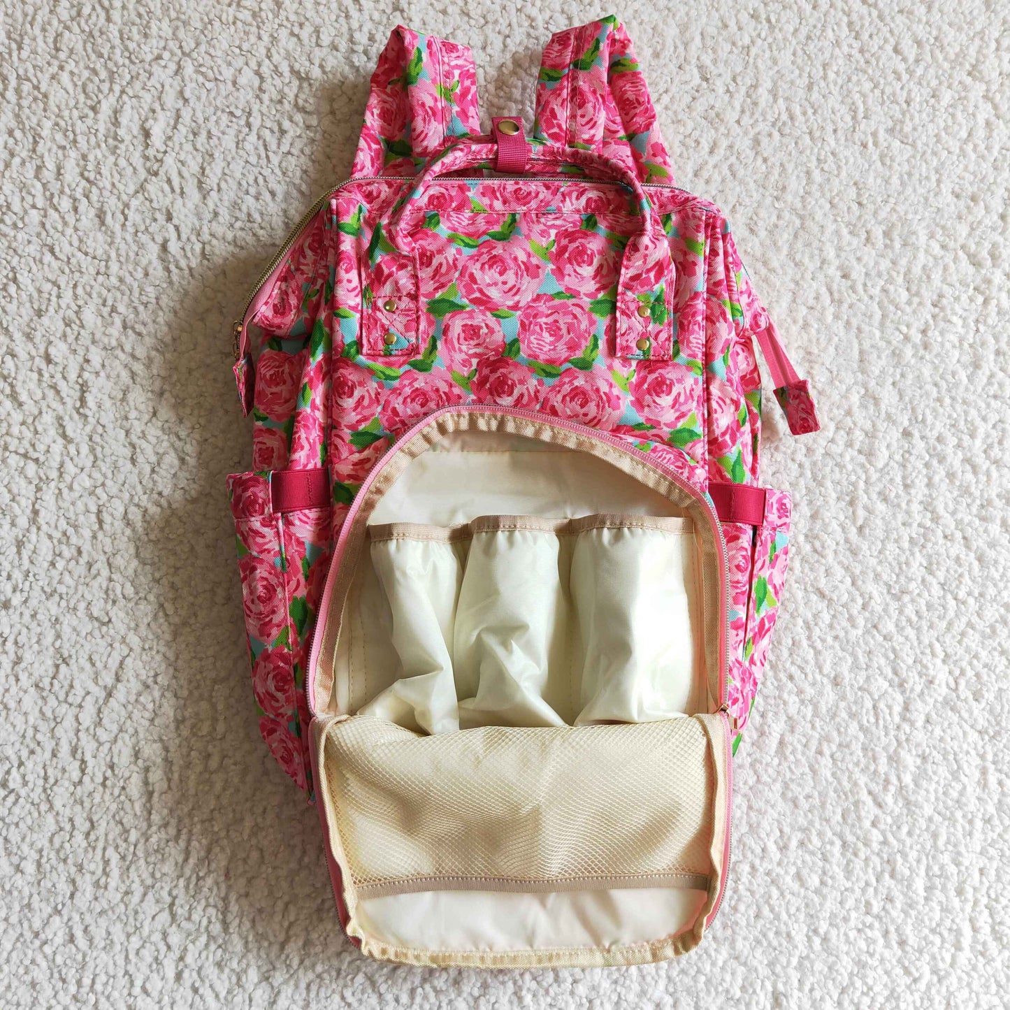 Pink Rose  Backpack