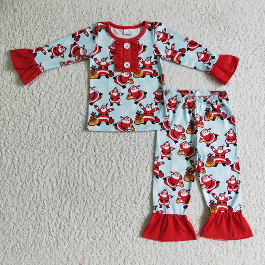 Christmas Santa Girl pajamas set