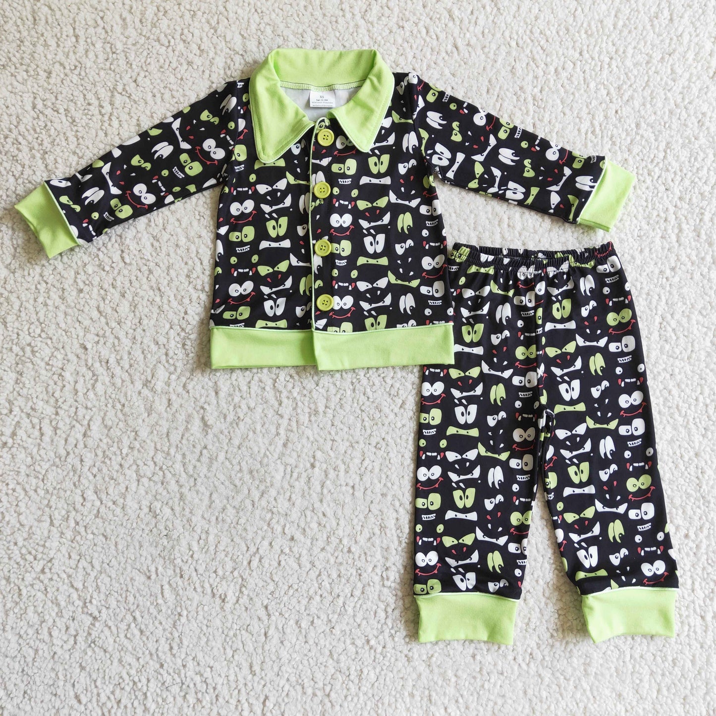 boy Cartoon long sleeve Top long pants pajamas set