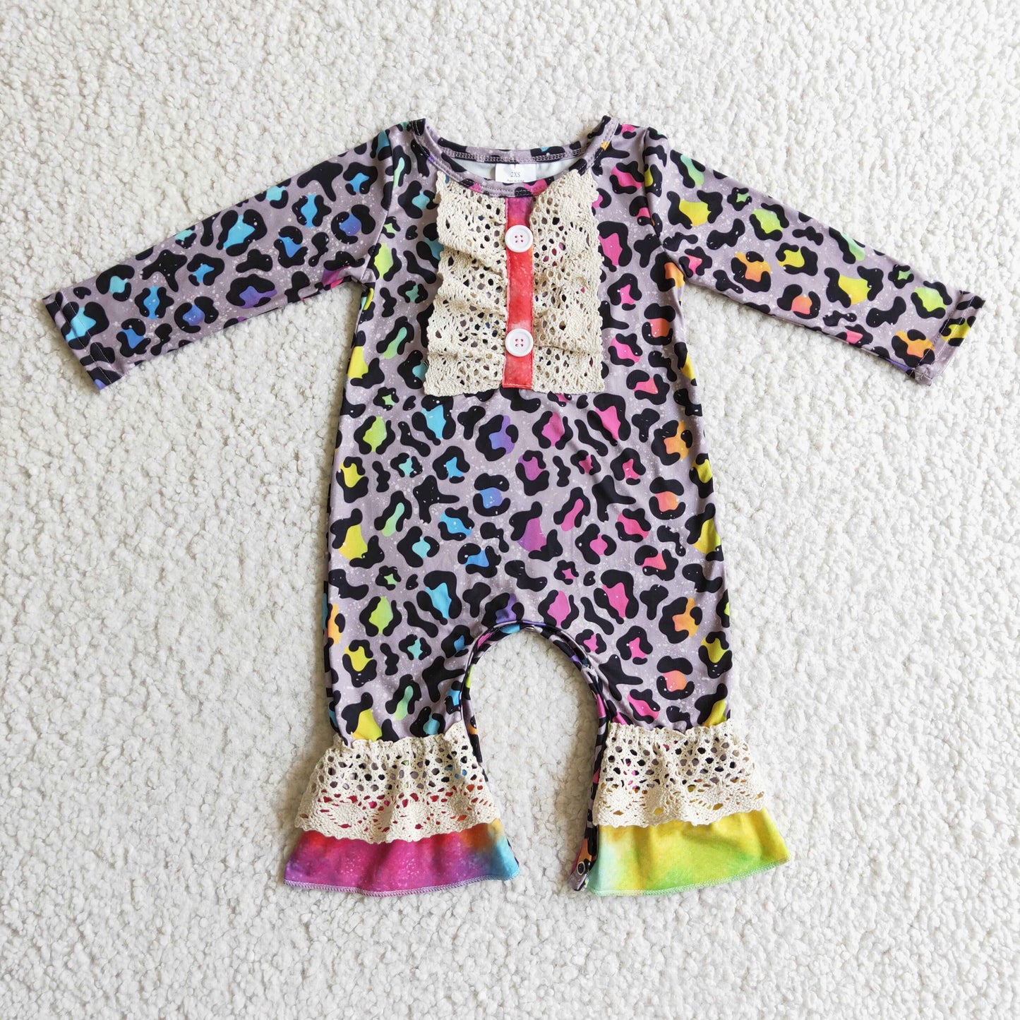 Colorful Leopard Romper