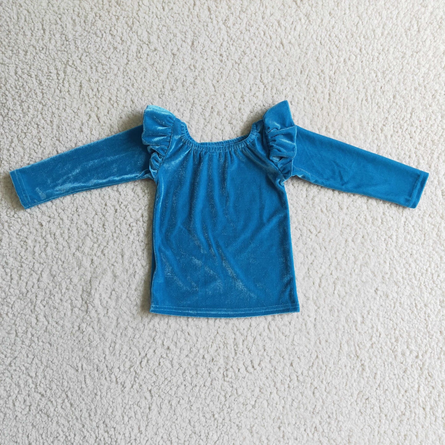 Blue Baby velvet top