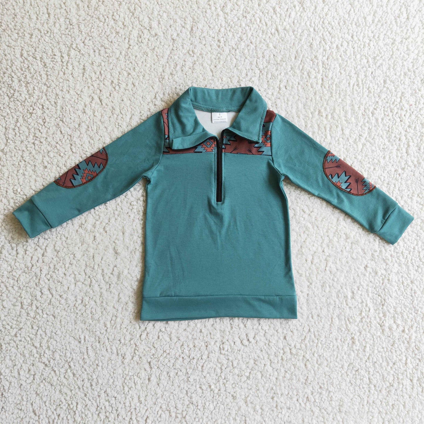 Western blue pullover