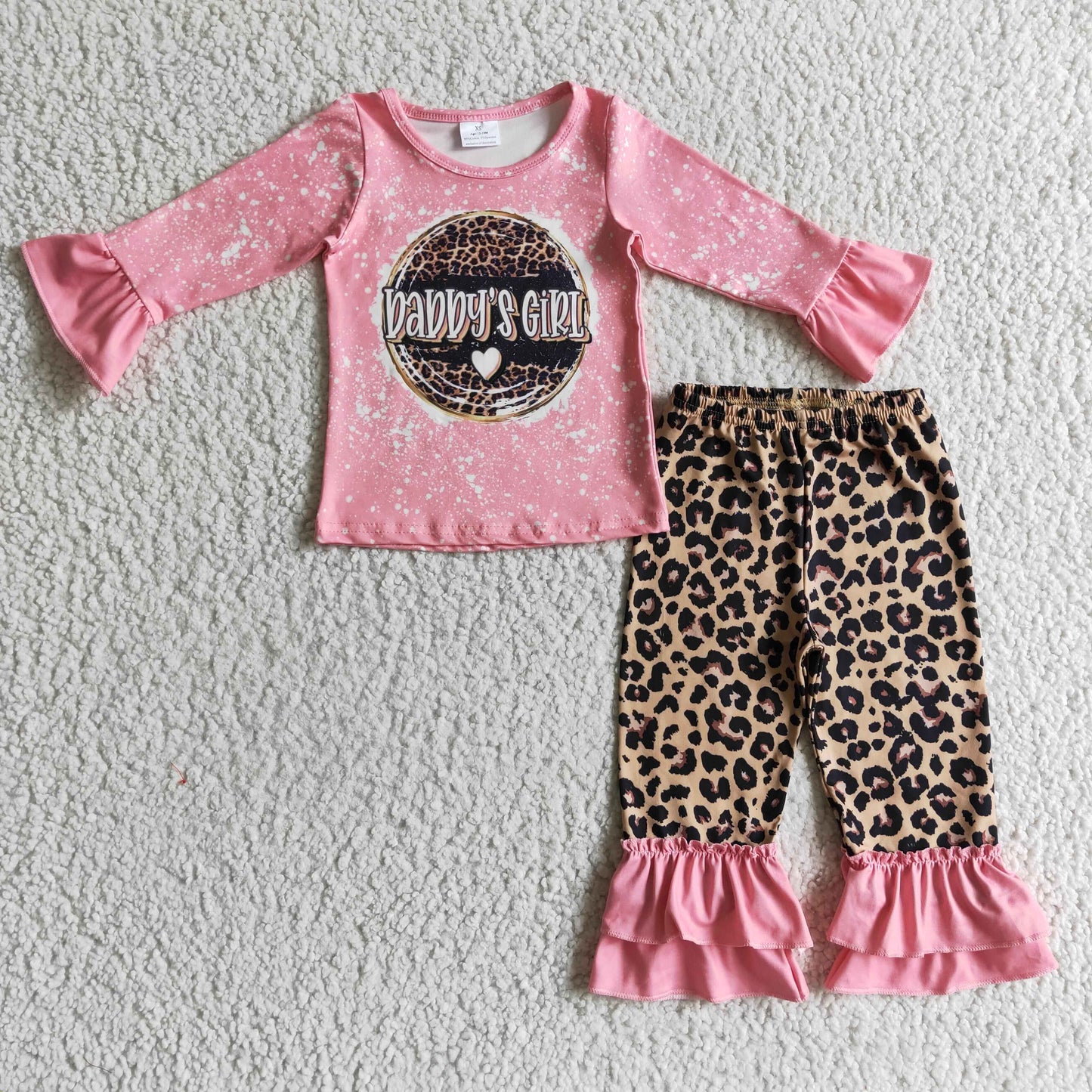 Daddy's girl pink tops bell bottoms Sets GLP0328