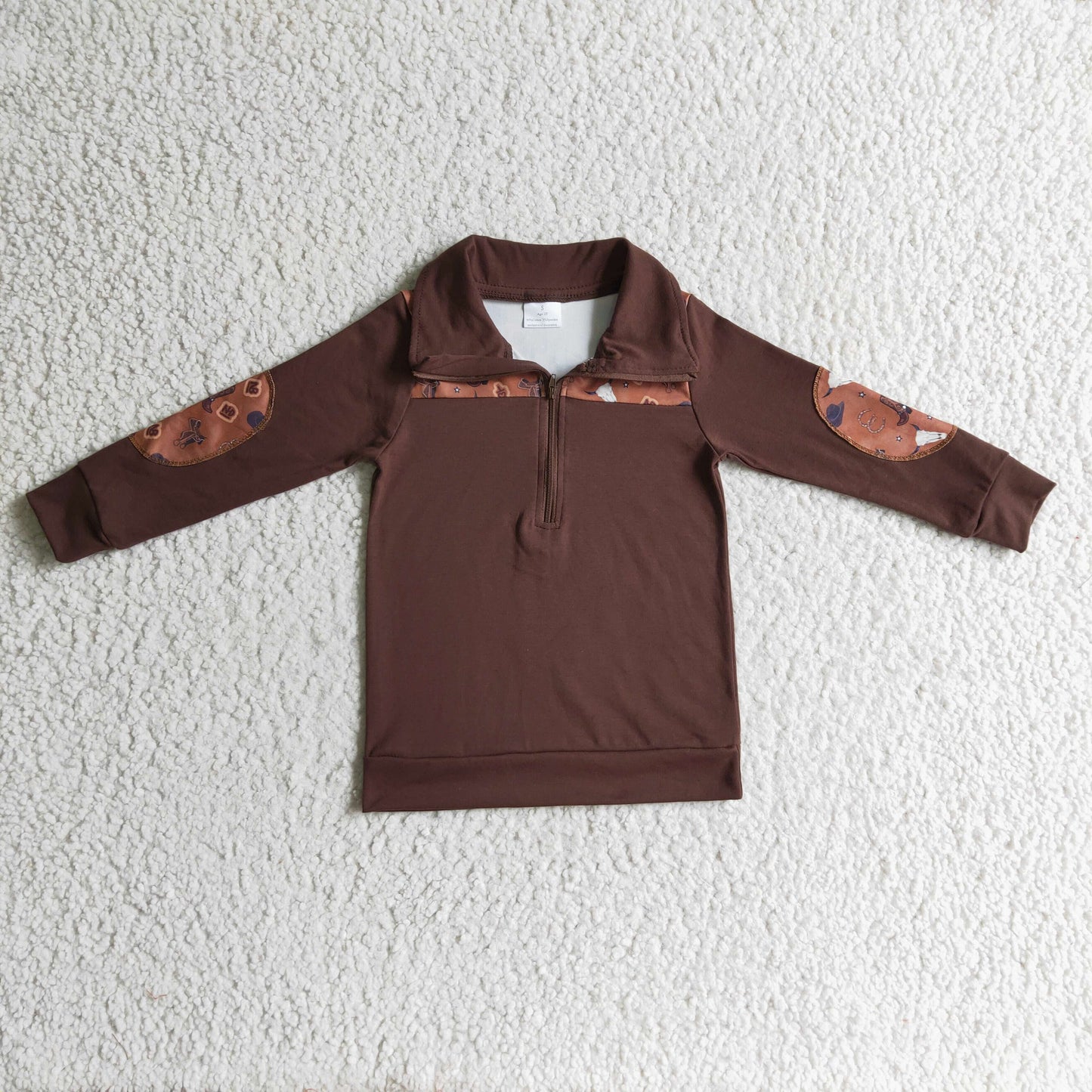 Western brown pullover