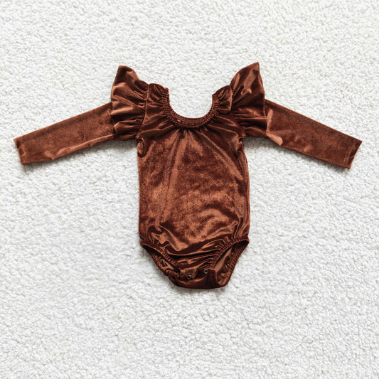 Brown Velvet romper