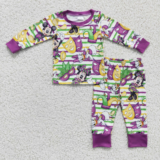 Mardi Gras boy pajamas set