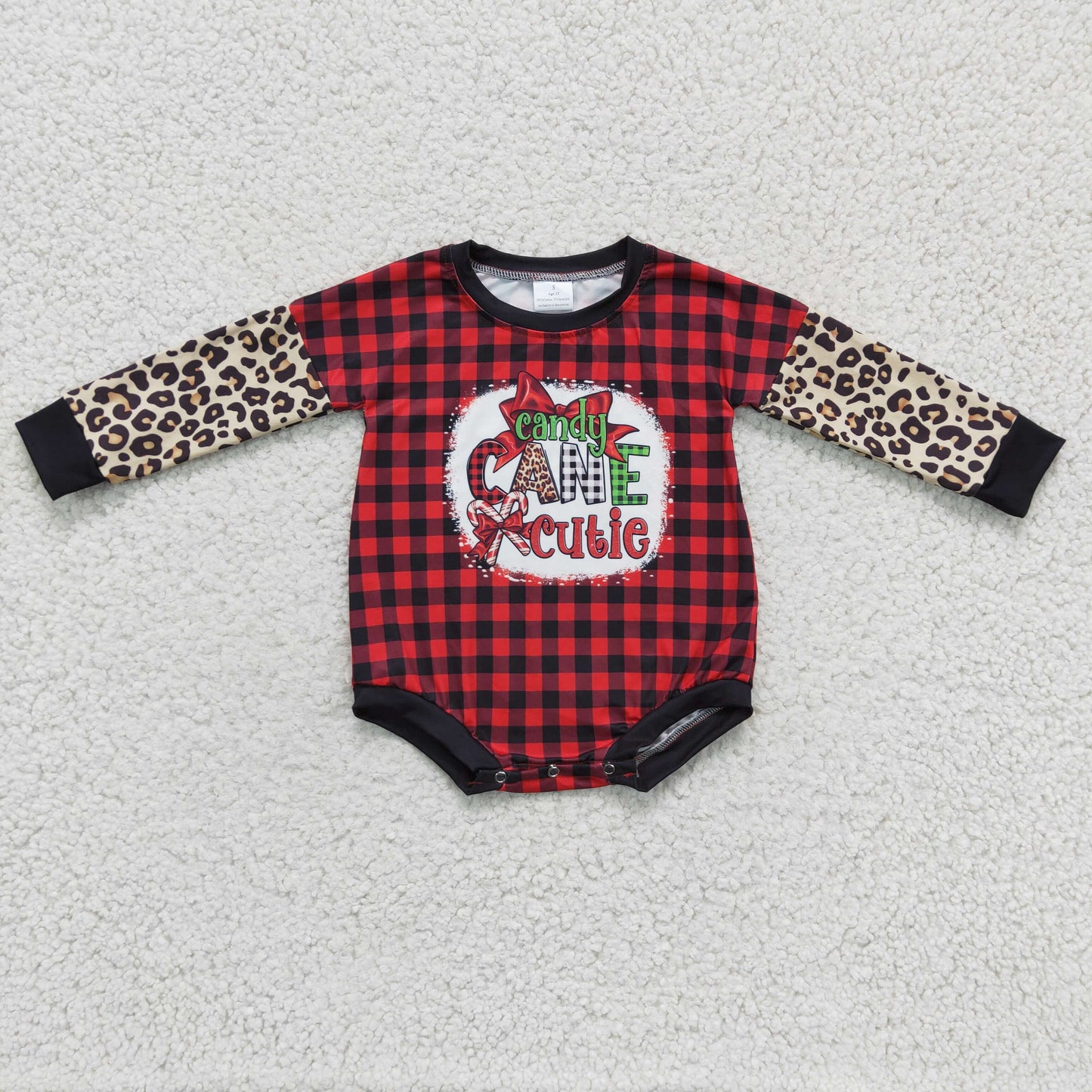 Christmas Candy kids Long Sleeve romper