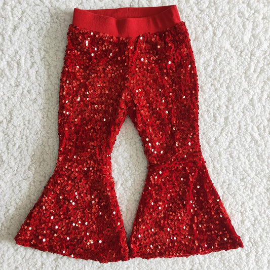 Red Sequins Pants B4-11