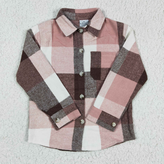 Pink plaid Flannel T-shirt