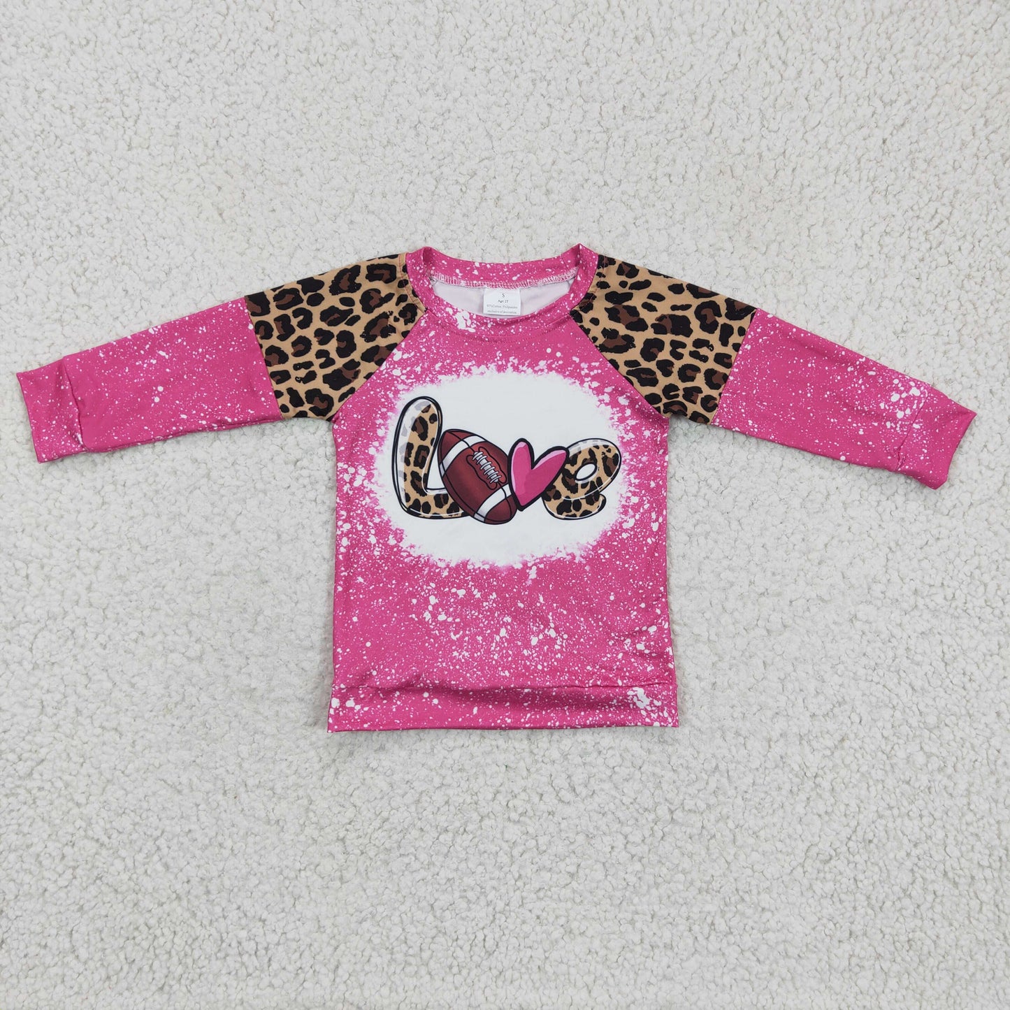 Pink Love Football Top