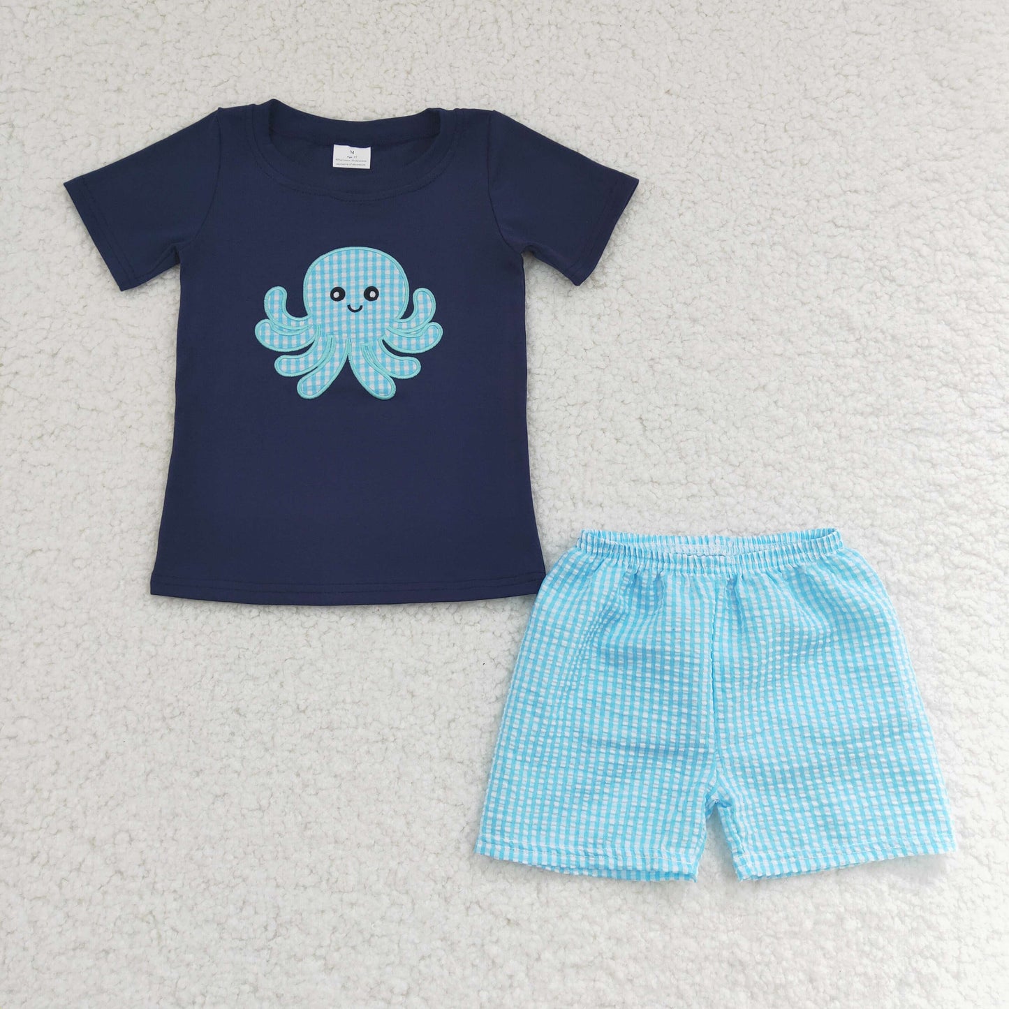 Embroidery cartoon T-shirt Shorts Set