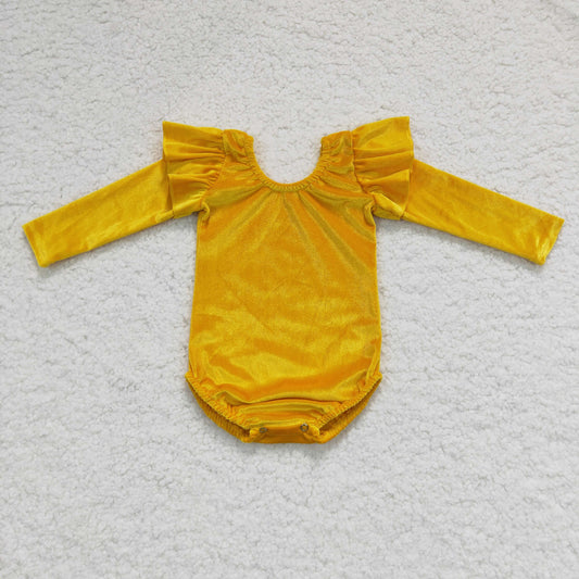 Yellow Velvet romper