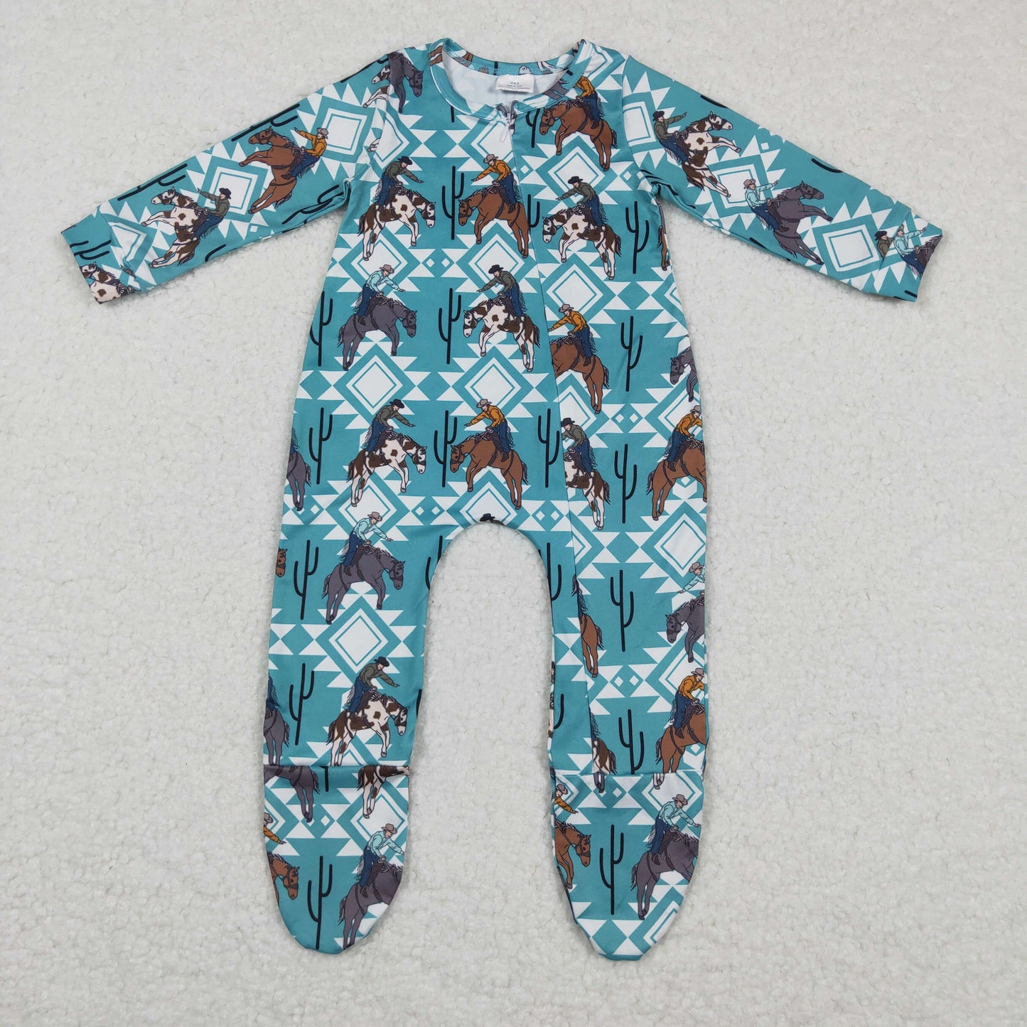 Blue Horse Romper