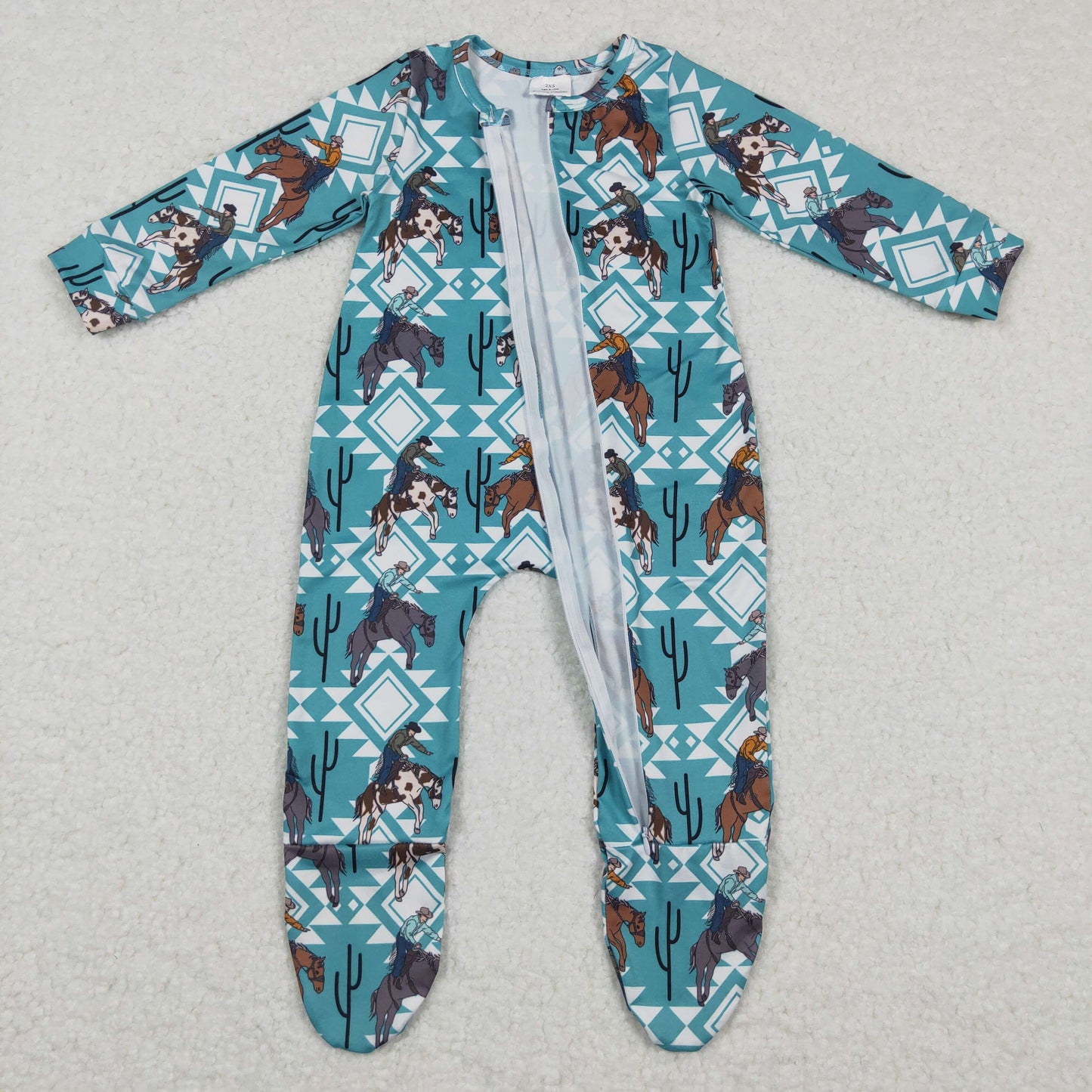 Blue Horse Romper