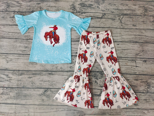 Western Heifer T-shirt boy bell bottoms set-preorder