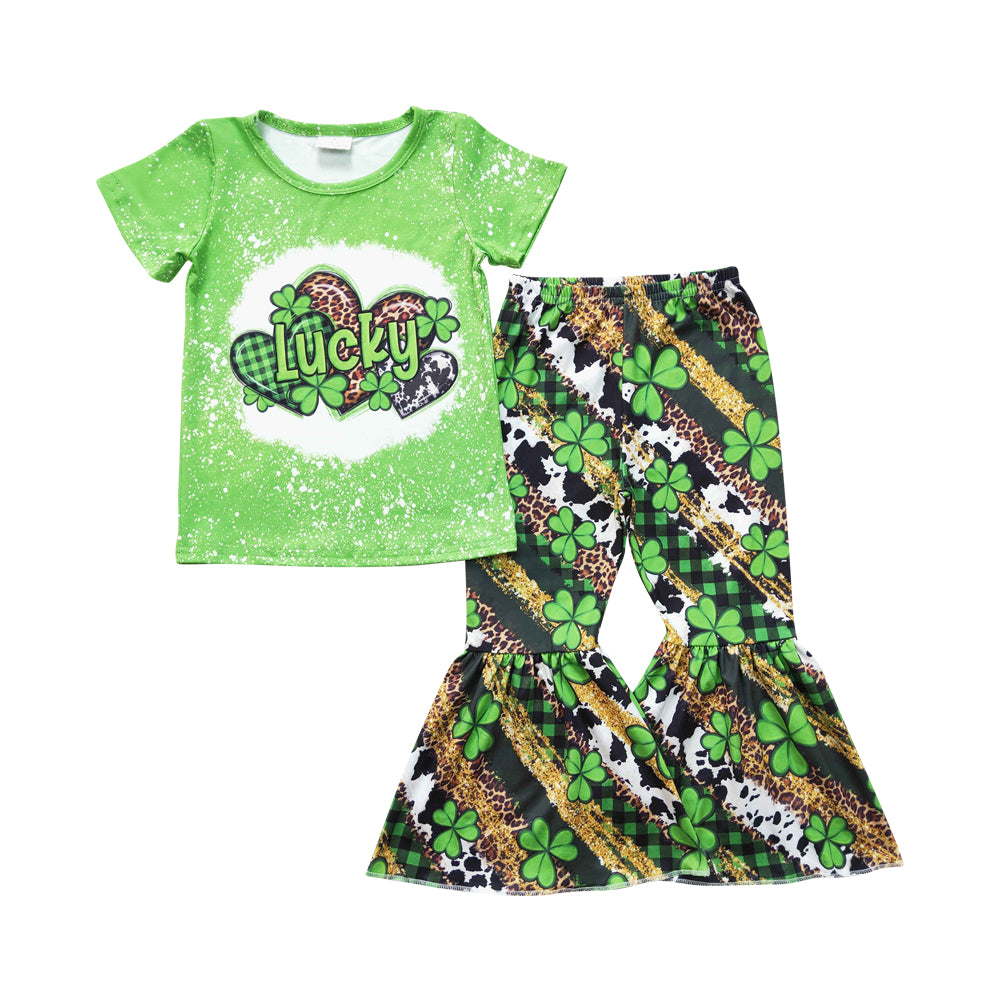 St.patrick girl bell bottoms set