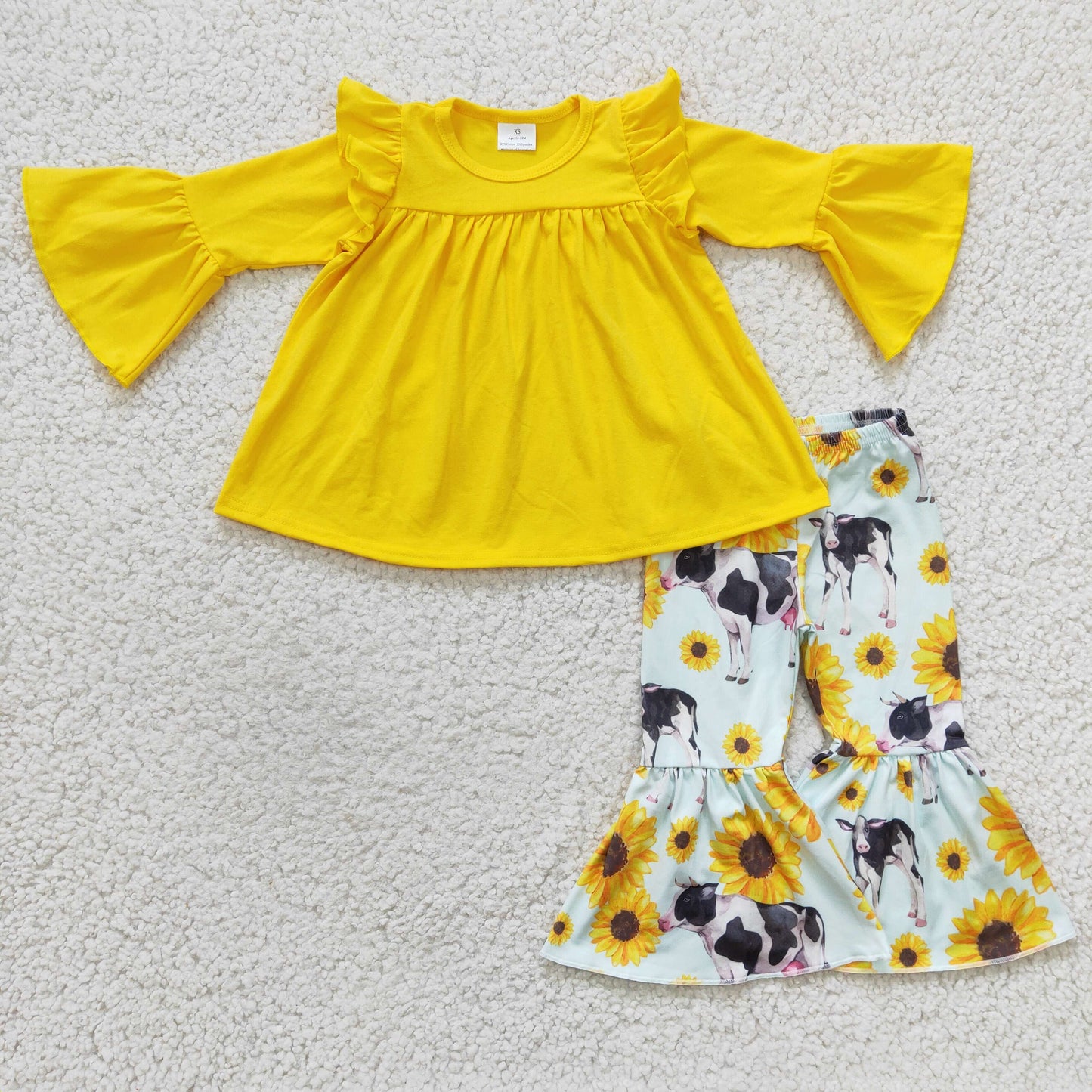 Yellow Top bell bottoms set