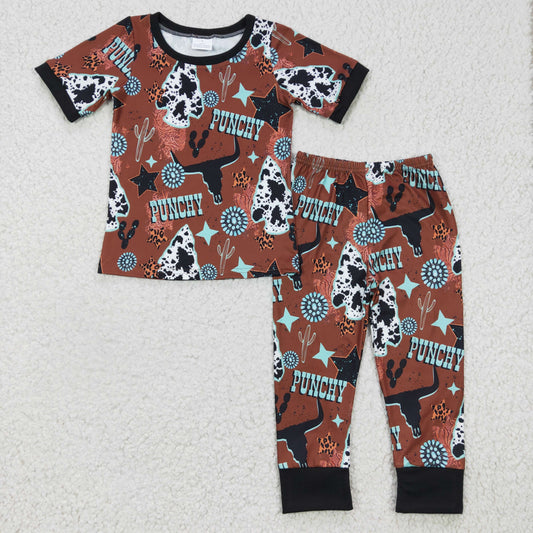 western heifer pajamas set