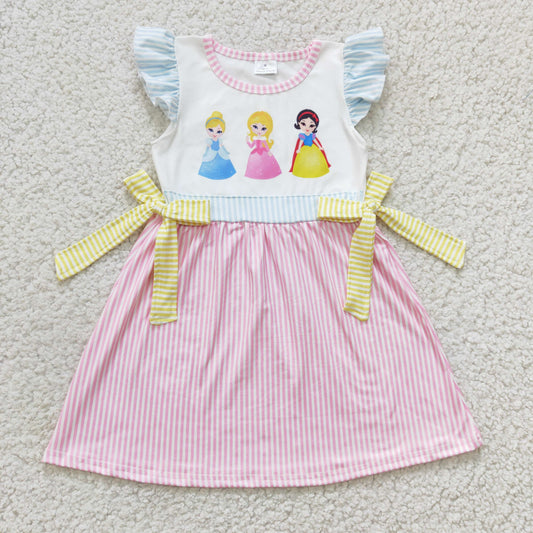 Cartoon Princess flutter sleeve Dress