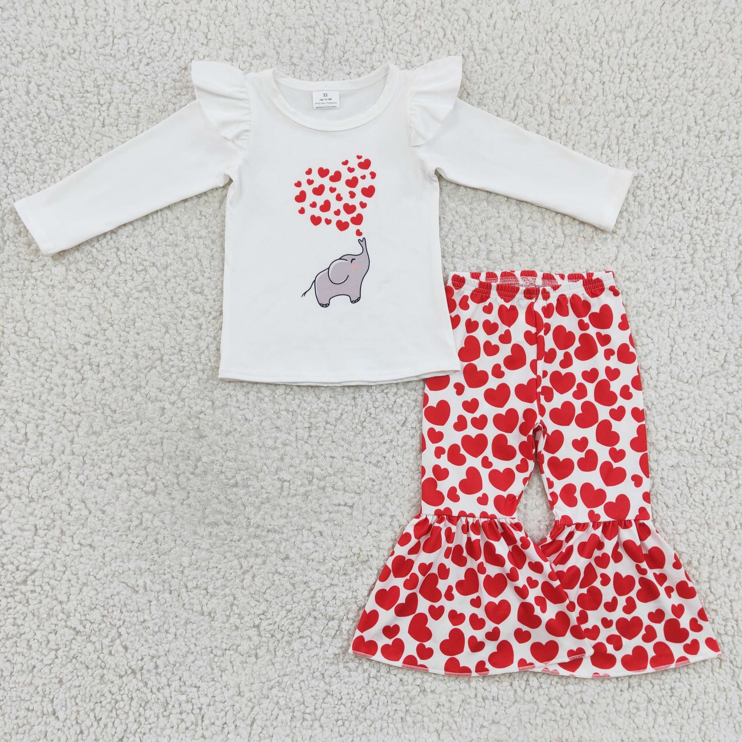 Valentine's day bell bottoms  set