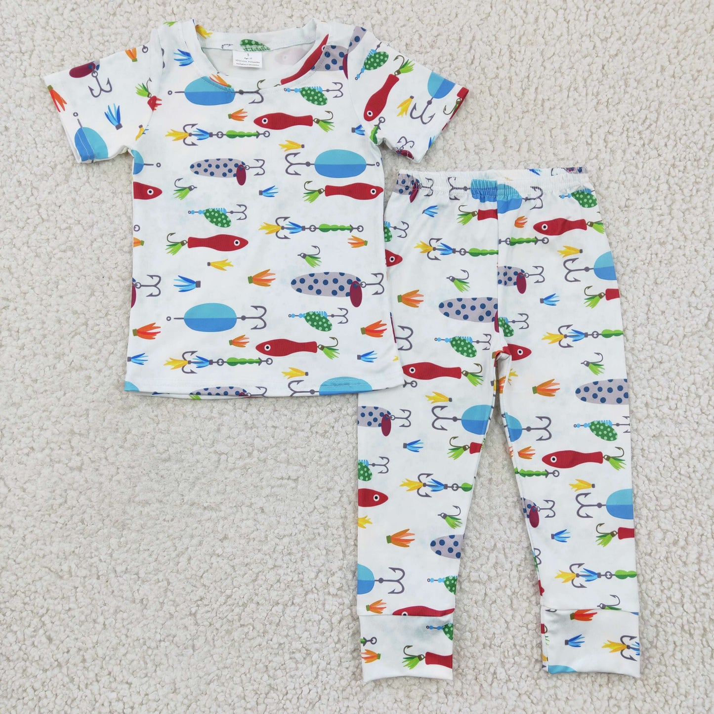 Fishing T-shirt girl pajamas set