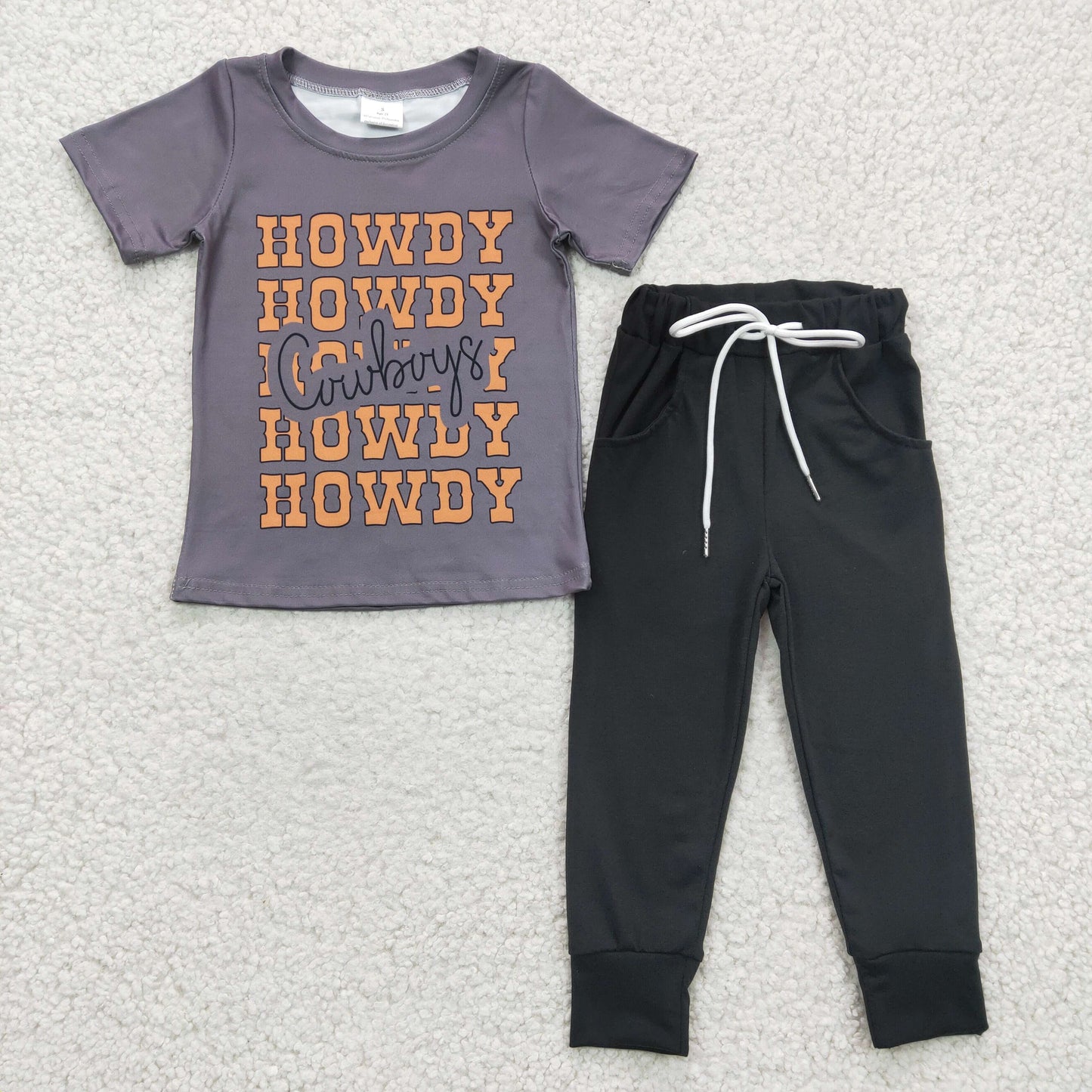 Howdy T-shirt  boy long pants set