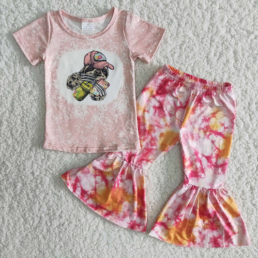 B16-24 Girl Koala Pink Tie Dye Outfit-promotion 2024.1.6