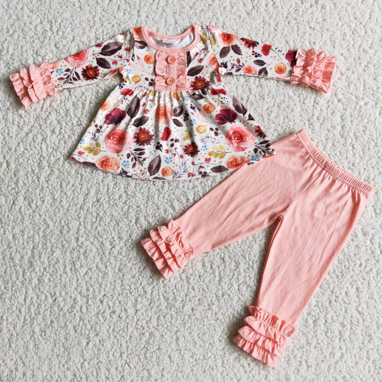 PINK RUFFLE FLOWER OUTFIT