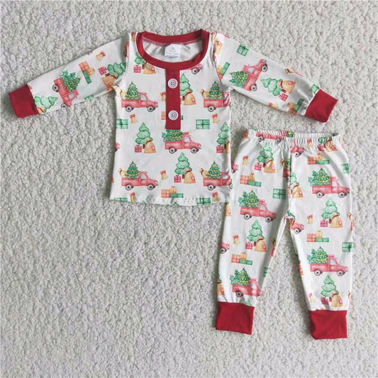 6 A15-20 Christmas car boy pajamas outfit-promotion 2023.11.25