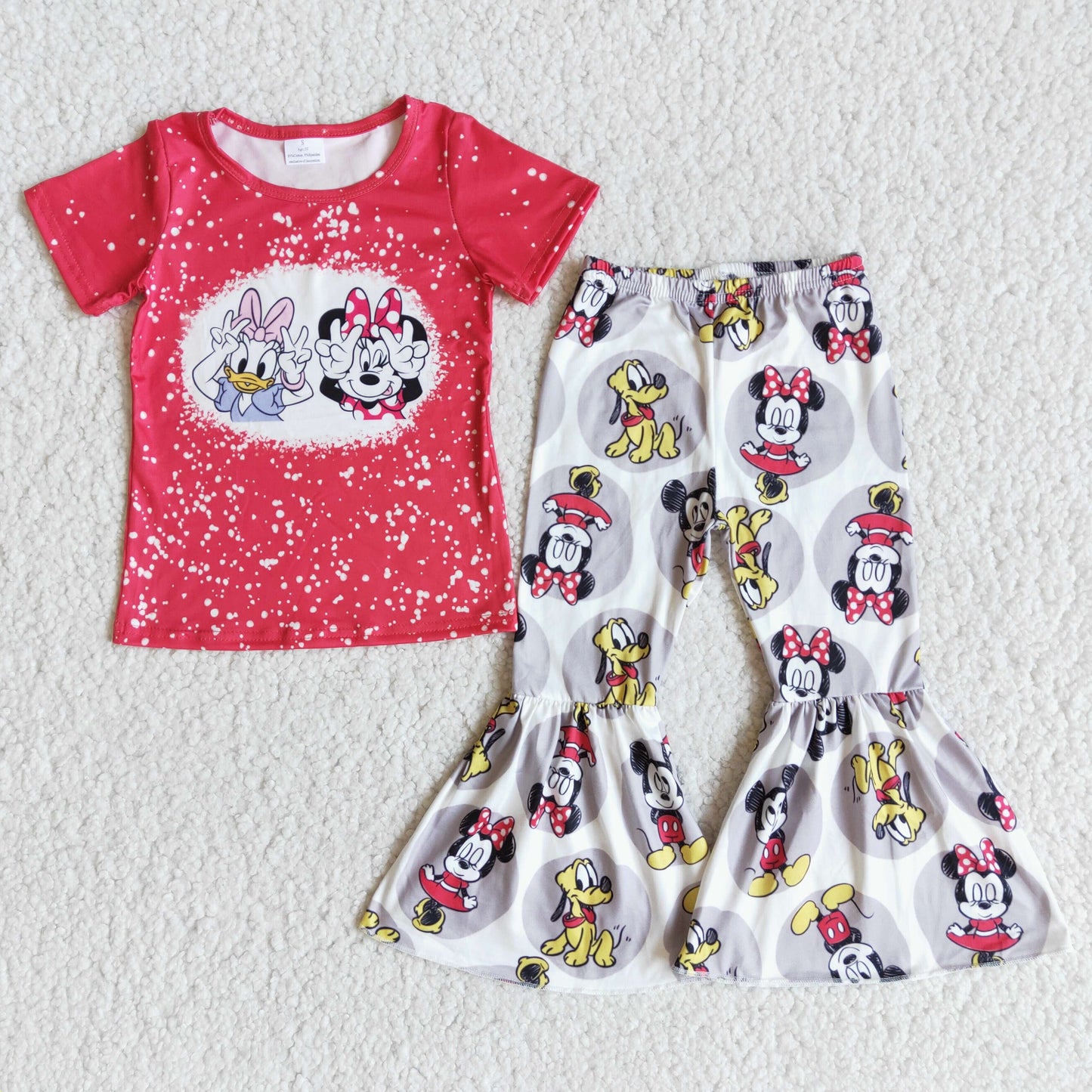 Mickey Cartoon Bell bottom set