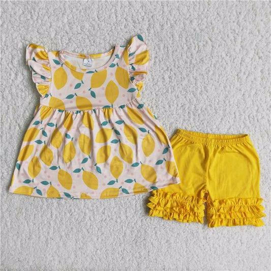 Lemon Yellow Ruffle Pants Outfit