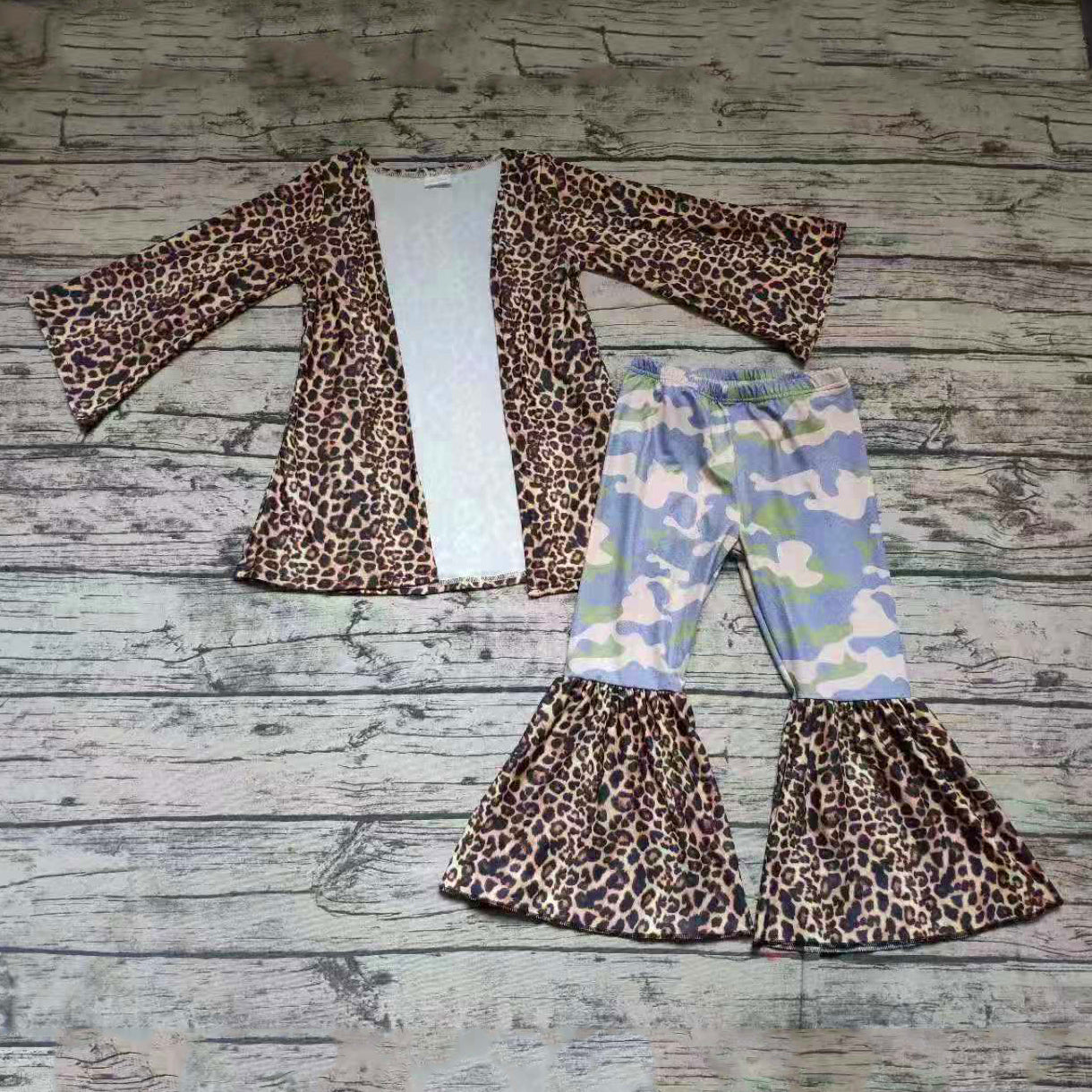 Leopard Coat Pants Set