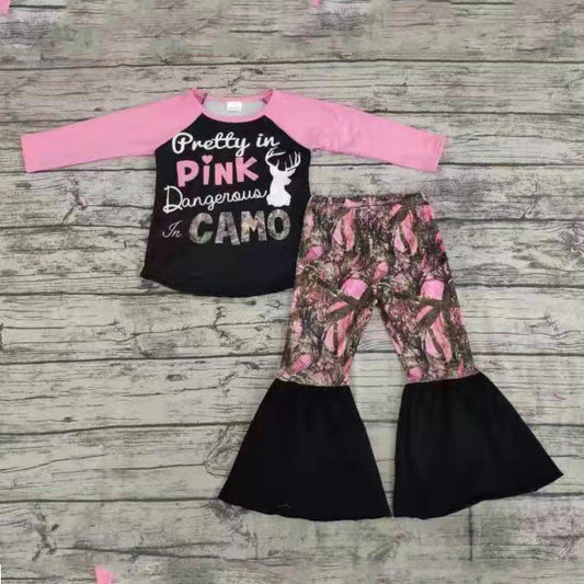 Pink Camo Deer Set