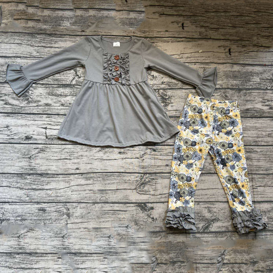 Grey Cotton Tunic Set