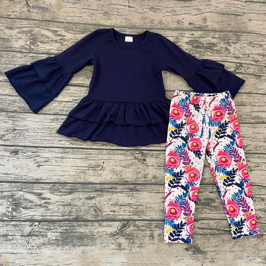 Blue Cotton Floral Set