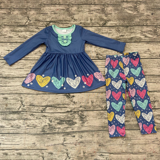 Colorful Hearts Tunic Set