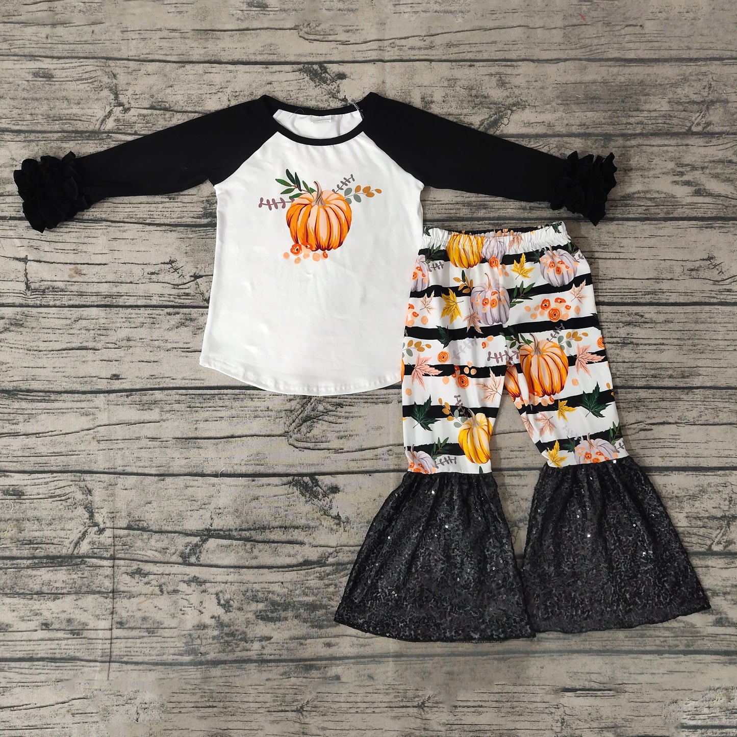 Pumpkin Sequin Bell Set