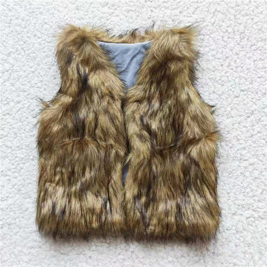 Brown Plush Vest