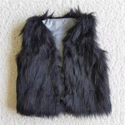 Black Plush Vest