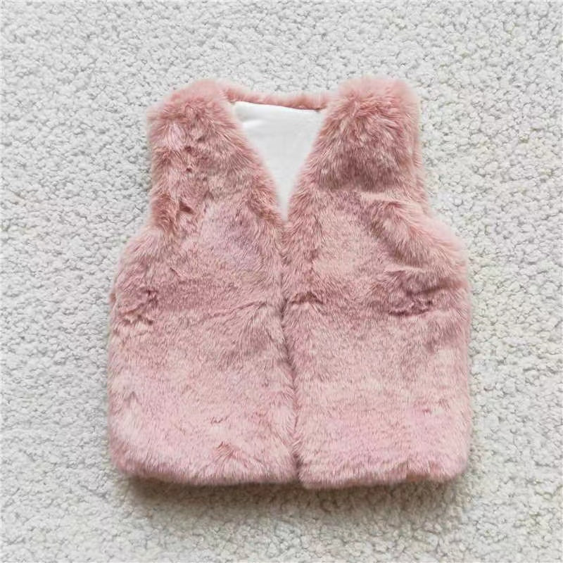 Pink Plush Vest