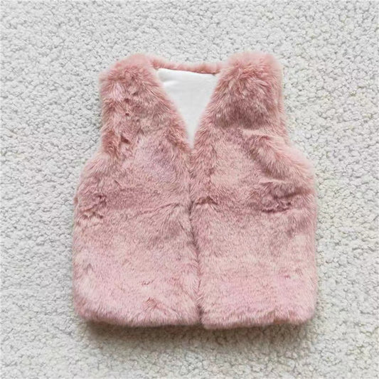 Pink Plush Vest