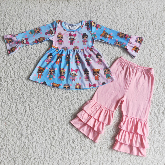 Cartoon Girl Beautiful Ruffle Outfit