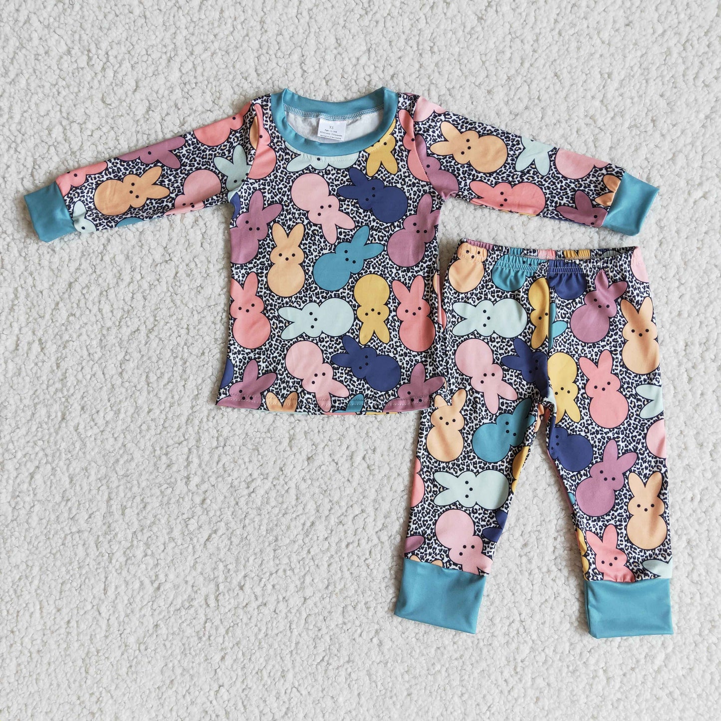 Easter Rabbit boy long sleeve T-shirt Long legging pants pajamas set