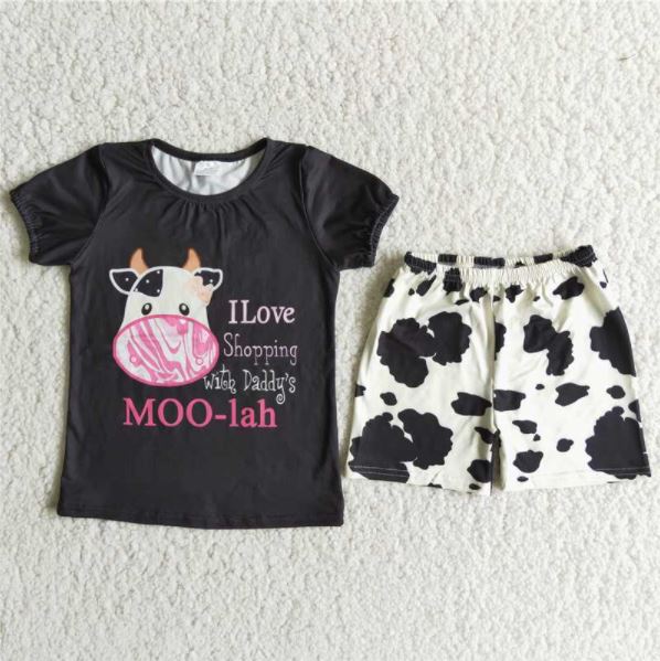 A6-12 I Love Shopping With Daddy's Moo-lah Girl Outfit-promotion 2024.3.2