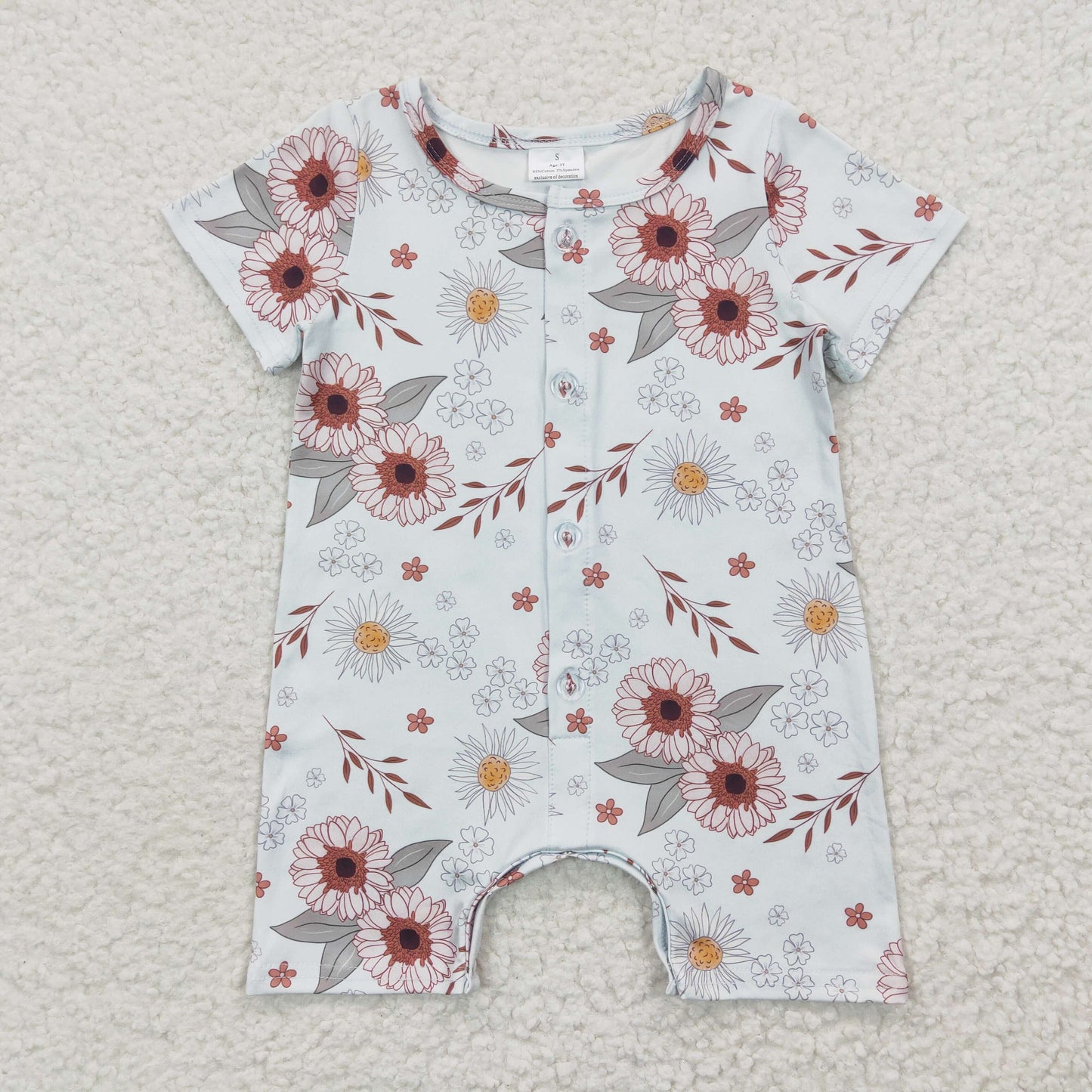 newborn floral cotton romper